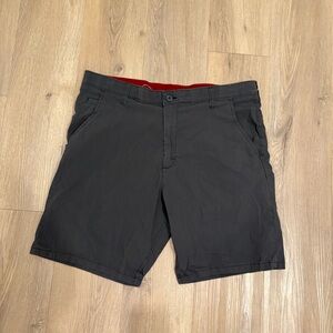 Wrangler Men's Dark Gray Flat Front Shorts